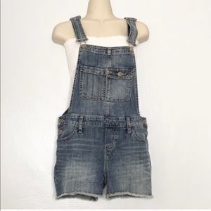 ⭐️4/$25 Mossimo frayed denim overall shorts XS